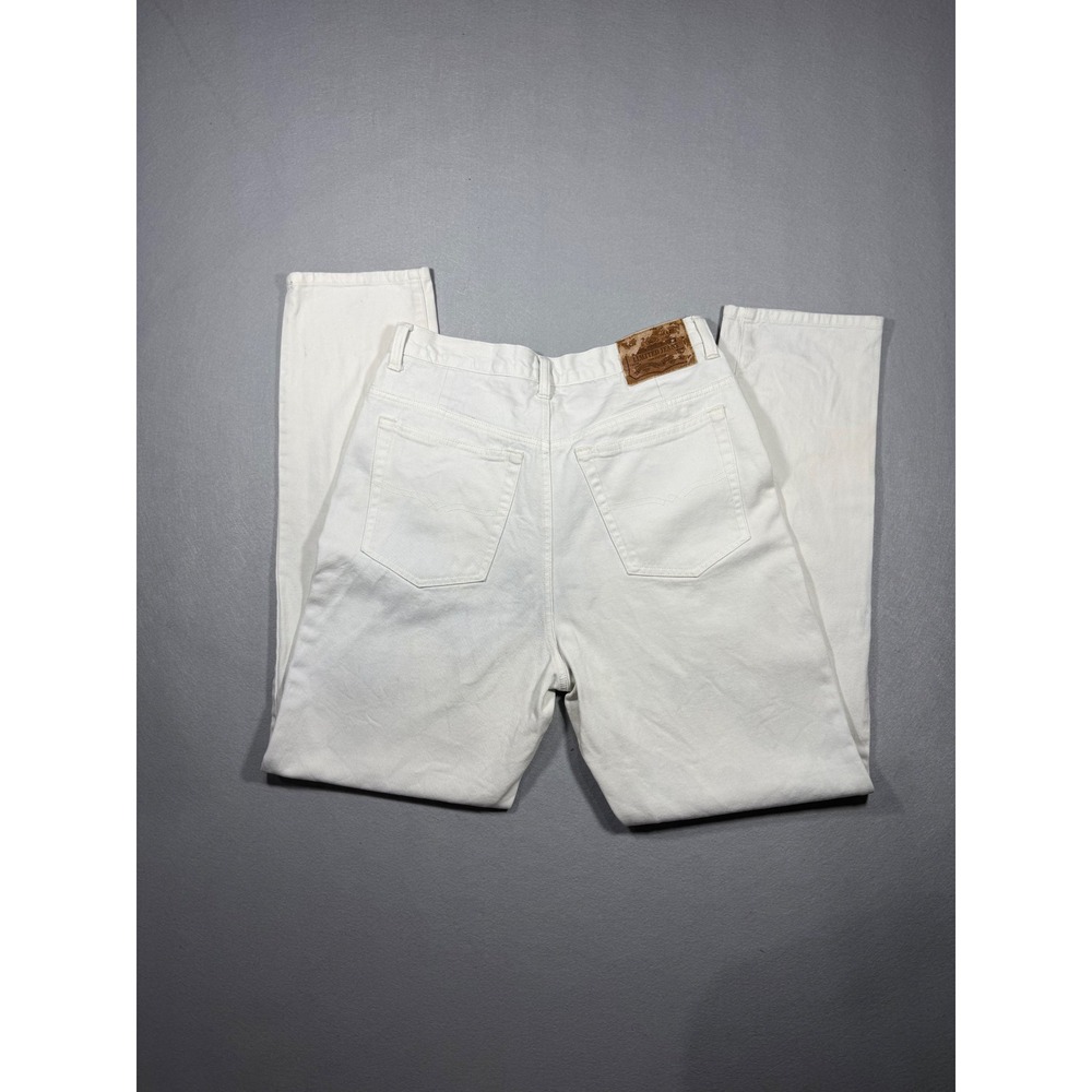 Vintage Limited Jeans Womens 14 White High Waisted Straight Leg Cotton Denim